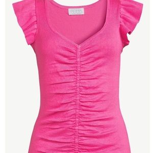 Sophia Vergara Shirred Sweetheart Top